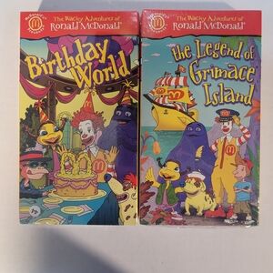 Ronald McDonald VHS Set — Birthday World & The Legend of Grimace Island